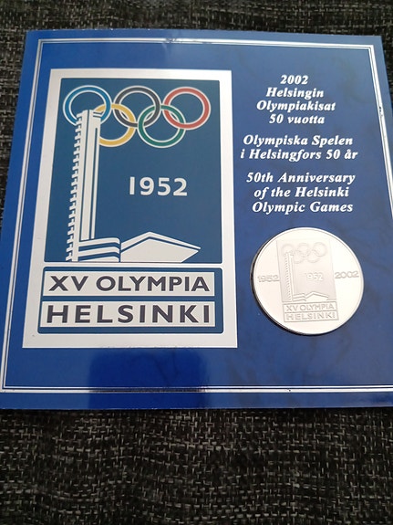 Helsinki 1952 olympialaiset 50 v juhlaraha ja kansio