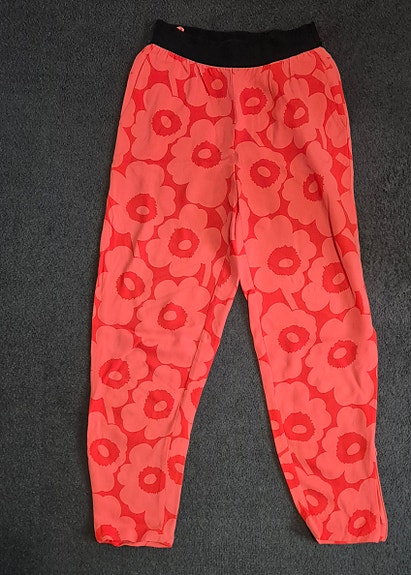 Marimekko Unikko oranssi housut 34