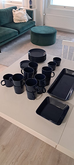 Iittala sininen Teema astiasto