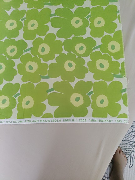 Marimekko Mini-Unikko vihreä kangas