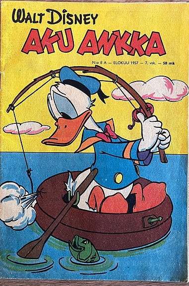 Aku Ankka -sarjakuvalehti elokuu 1957