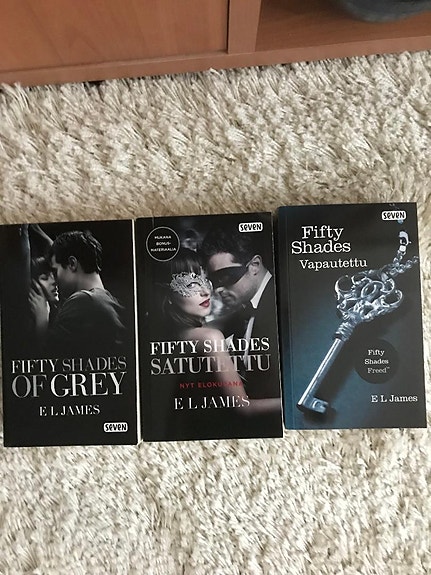 Fifty Shades pokkareita 3kpl mm Vapautettu ja Satutettu