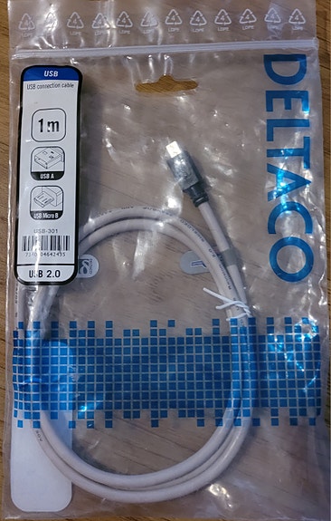 DELTACO USB - Micro-USB kaapeli (1 m)
