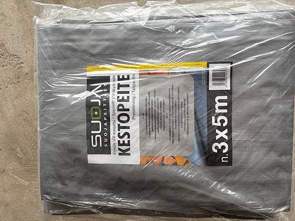 kestopeite 3 x 5 m harmaa