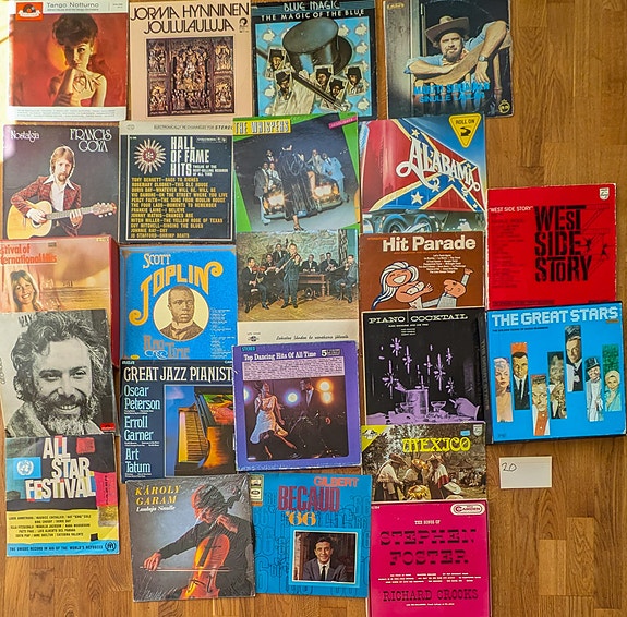 Vintage 1960,-70 -luku LP-levyjä – jazz, soul etc.
