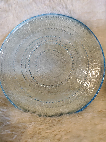 Iittala Kastehelmi lautanen 31,5 cm vaaleansininen