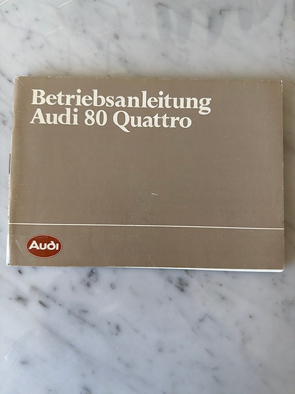 Audi 80 Quattro käyttöohjekirja (saksankielinen) 1984