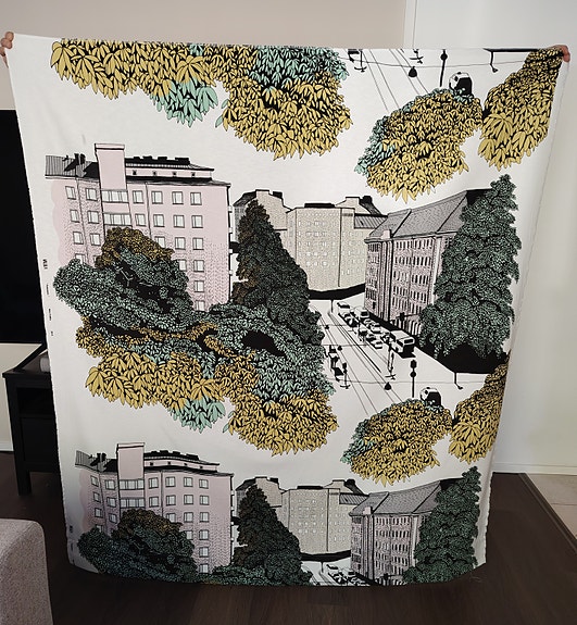 Vallila Puistokatu-verhot/kangas, 2 kpl