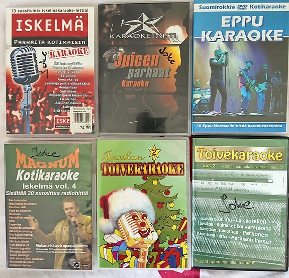 Karaoke-CD-levyjen setti 6 kpl