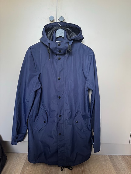 Lyle & Scott pitkä takki S/M sininen miesten