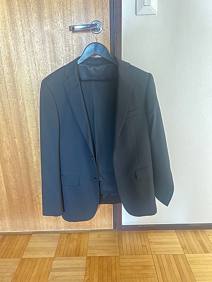 Dressmann miesten slim fit musta puku