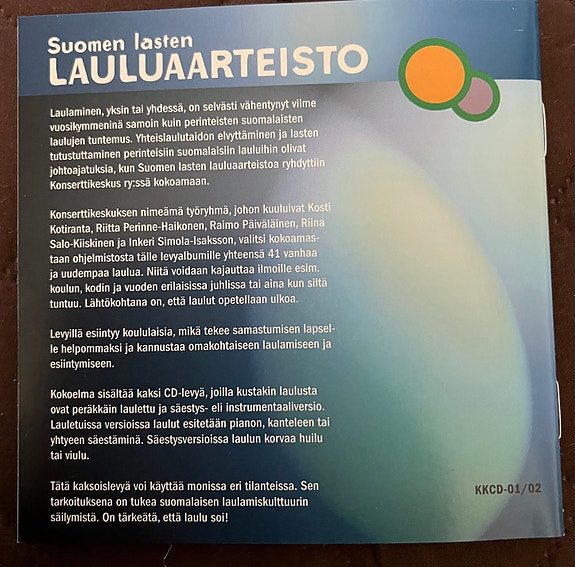 Suomen lasten lauluaarteisto 2 CD