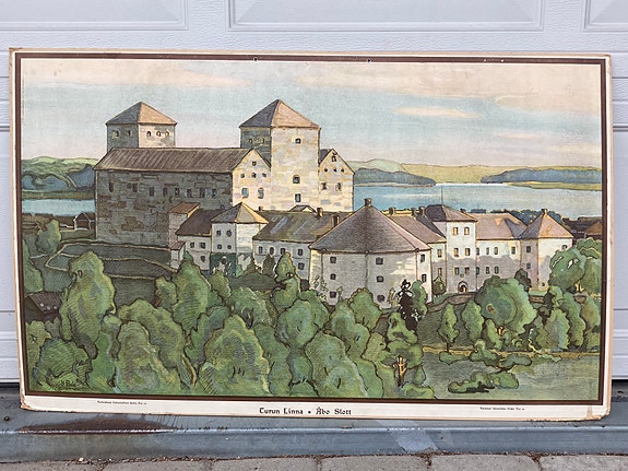 Vanha opetustaulu Turun linna