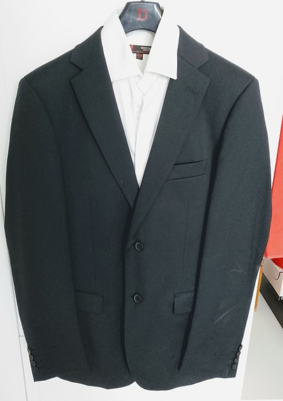 Dressmann Musta Miesten Juhlapuku (Slim-Fit)