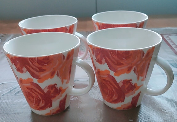 Arabia KoKo Roses (oranssi) mukit 4 kpl