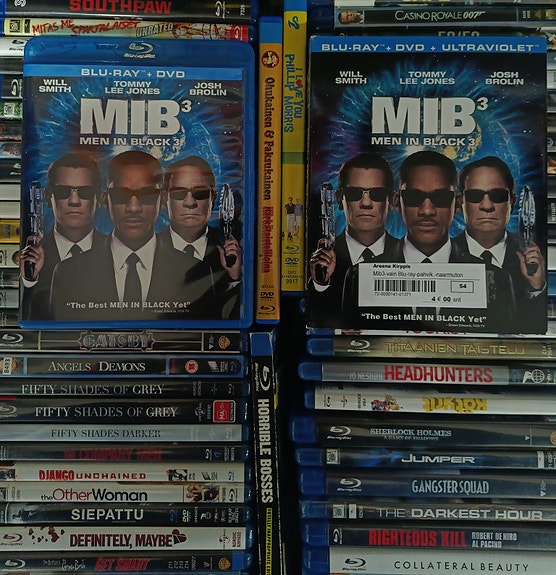 Men in Black 3 Bluray & Dvd pahvikotelo