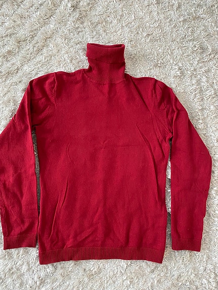 H&M viininpunainen pooloneule XS naisten