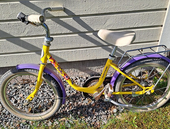 Tunturi lasten polkupyörä 16" keltainen-violetti