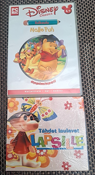 Disney Classics Nalle Puh Esikoulu-oppimispeli+Tähdet laulavat lapsille cd-levy