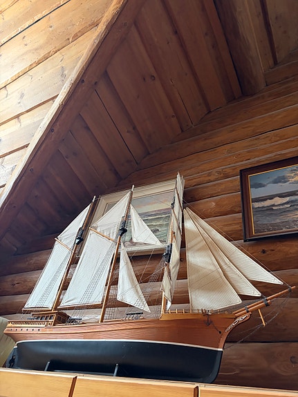 Upea ja suuri Atlantic-purjelaivan pienoismalli (125 cm) - Suvisaaristo
