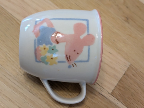 Pentik lasten muki vaaleanpunainen hiiri