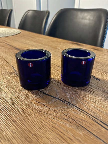 Iittala Kivi tuikkukipot koboltinsininen, 2 kpl