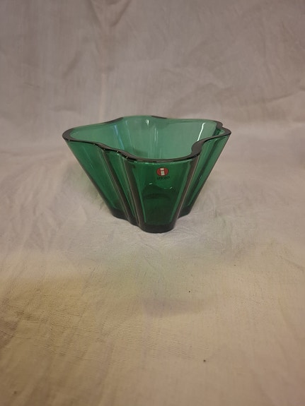 Iittala Aalto maljakko vihreä lasi