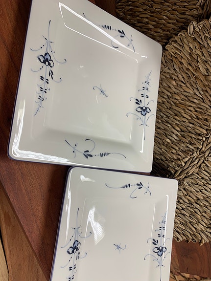 Uudet Villeroy & Boch Old Luxembourg neliölautaset, 2 kpl
