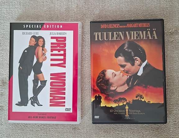 Pretty Woman & Tuulen viemää DVD-elokuvat