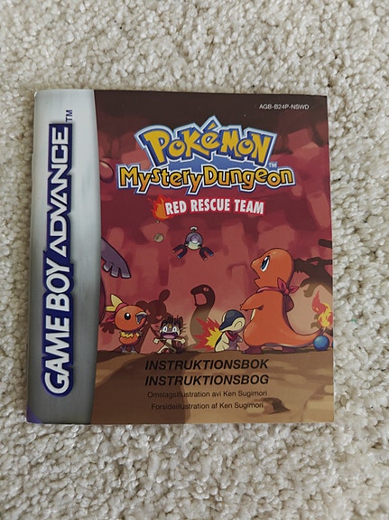 Nintendo Pokémon Mystery Dungeon Red Rescue Team ohjekirja Game Boy Advance