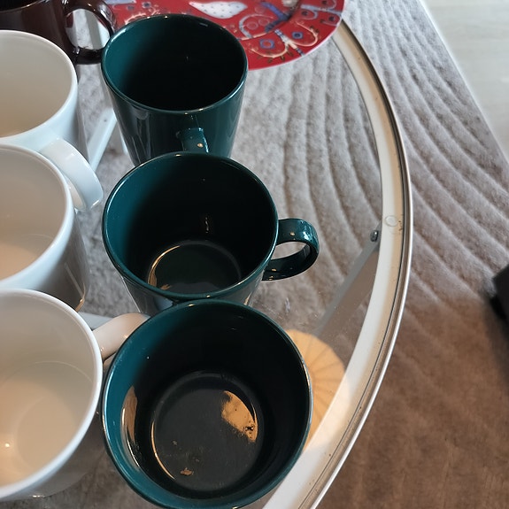 Vihreät Teema mukit, 3 mukia