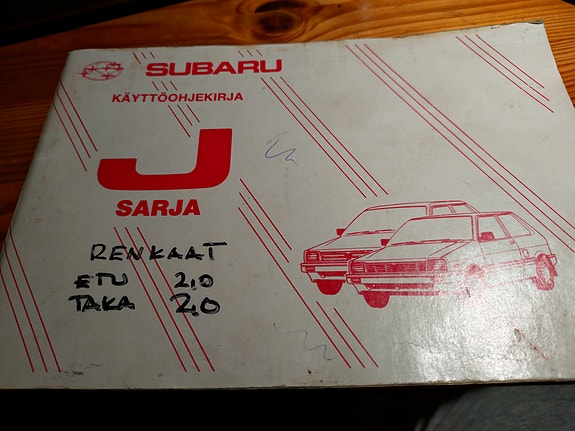 Subaru Justy - käyttöohjekirja