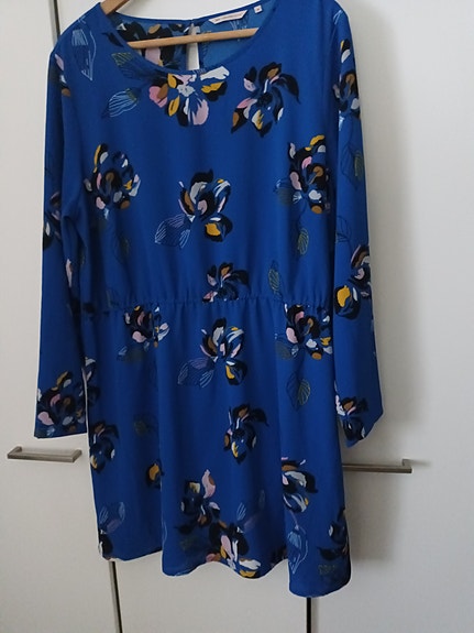 sinisävyinen mekko koko 48
