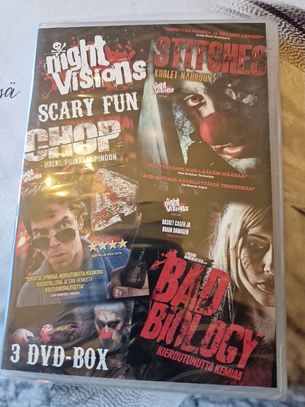 Night Visions Scary Fun 3 DVD boxi kauhuelokuvat