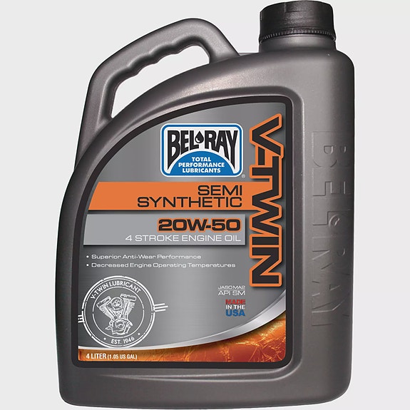 Moottoriöljy Bel-Ray V-Twin 20W-50 puolisynteettinen 4L