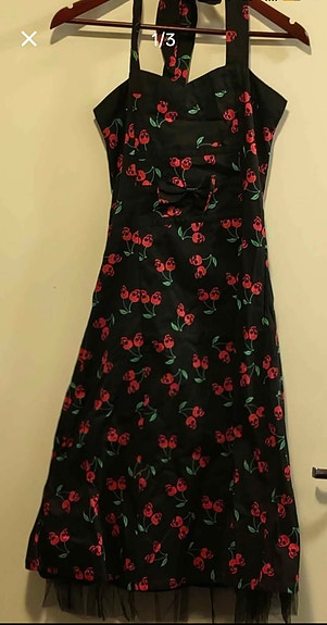 kirsikkapääkallo mekko pin up