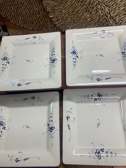 Uudet Villeroy & Boch Old Luxembourg neliölautaset, 4 kpl