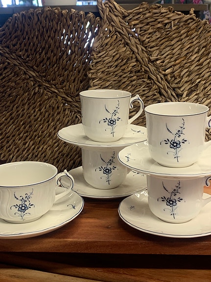 Villeroy & Boch Old Luxembourg kahvikupit+tassit, 5 kpl