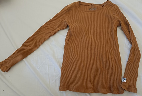 Lindex ruskea ribbipaita 110/116