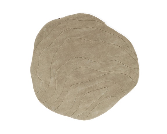 Rugvista Premium Barba pyöreä villamatto ø 250 cm beige