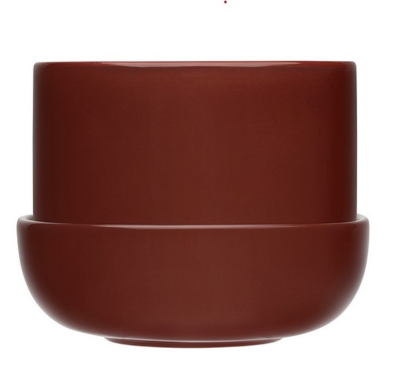 【UUSI】 IITTALA Nappura ruskea kukkaruukku