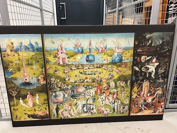 Maallisten ilojen puutarha canvas-taulu
