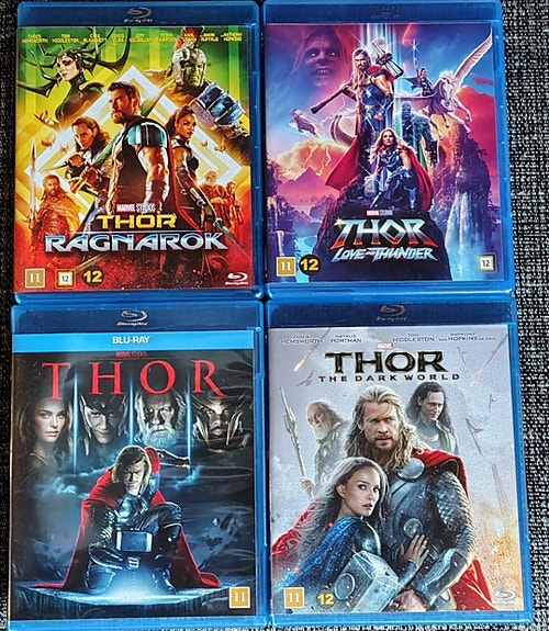Marvel Thor -elokuvat 4 kpl Blu-ray