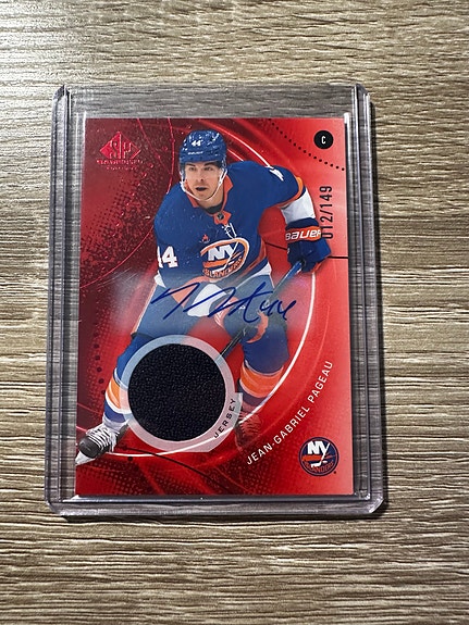 Upper Deck SP Game Used Jean-Gabriel Pageau Red Autograph Jersey /149