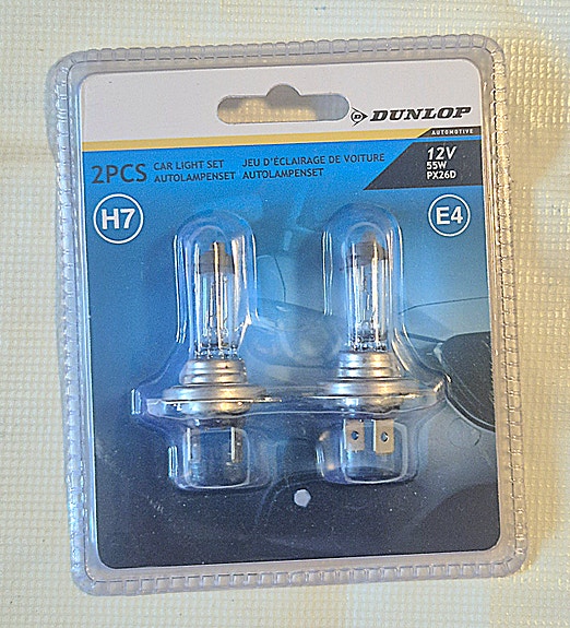 Dunlop H7 ajovalopolttimot 2kpl, 12V 55W