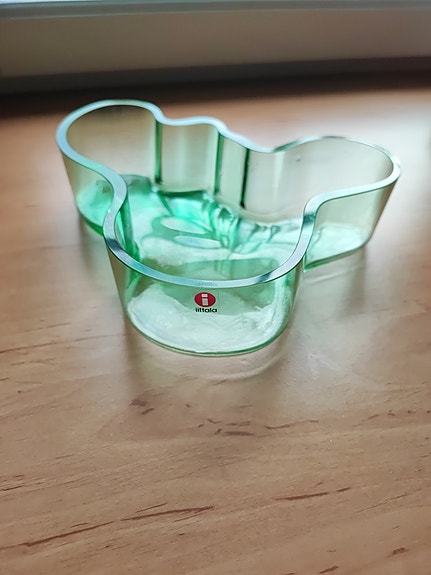 Iittala Aalto malja vihreä lasi