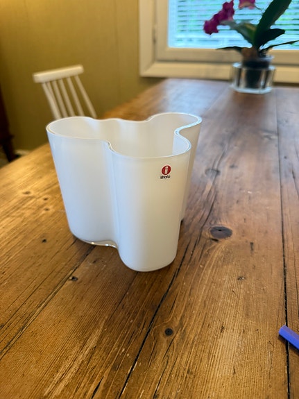 Iittala Aalto maljakko valkoinen 120mm