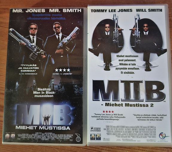 MIB Miehet mustissa 1 & 2 vhs-elokuvat