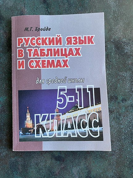 Russkiy yazyk v tablitsakh i skhemakh - venäjän kielioppi 5.–11. luokille