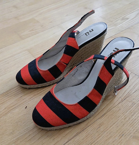 Espadrillo-kiilakorkokengät (koko 38)